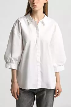 Рубашка хлопковая с пышным рукавом Comma,