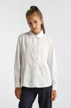 Рубашка хлопковая с рюшами на планке GIOCO