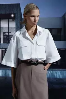 Рубашка хлопковая с широкими рукавами SABRINA SCALA