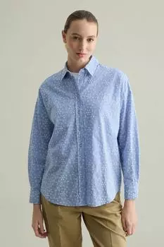 Рубашка хлопковая с шитьем Piombo