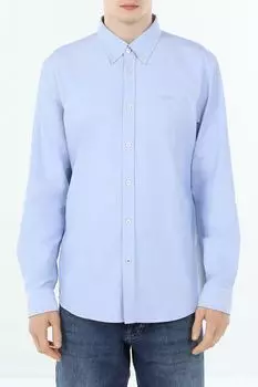 Рубашка хлопковая с воротником на пуговицах BOSS