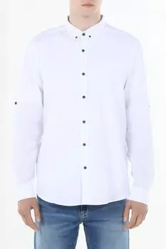 Рубашка хлопковая с воротником на пуговицах Loft