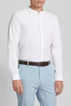 Рубашка хлопковая с воротником стойкой HUGO