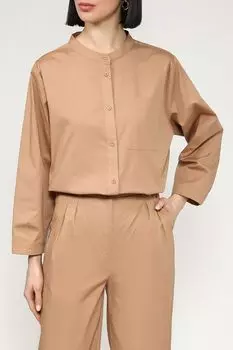 Рубашка хлопковая с воротником стойкой и карманам UNQ