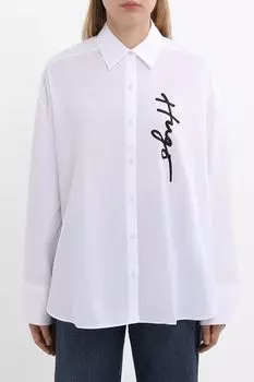 Рубашка хлопковая свободного кроя HUGO