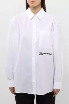 Рубашка хлопковая свободного кроя Karl Lagerfeld Jeans