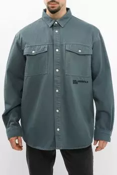 Рубашка хлопковая свободного кроя Karl Lagerfeld Jeans