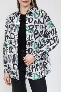 Рубашка хлопковая свободного кроя с принтом Twist