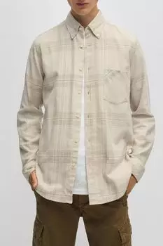 Рубашка хлопковая в клетку BOSS