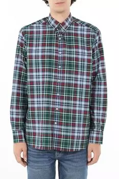 Рубашка хлопковая в клетку Bugatti