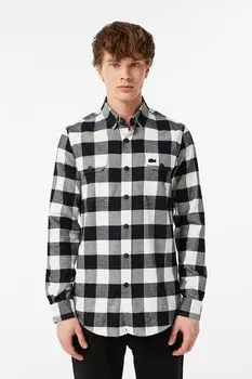 Рубашка хлопковая в клетку Lacoste