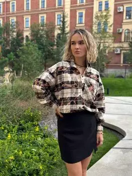 Рубашка хлопковая в клетку Lutani