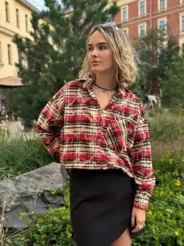 Рубашка хлопковая в клетку Lutani