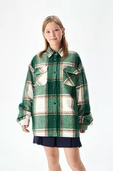 Рубашка хлопковая в клетку оверсайз SMENA