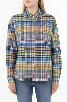 Рубашка хлопковая в клетку Piombo