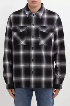 Рубашка хлопковая в клетку с карманами HUGO