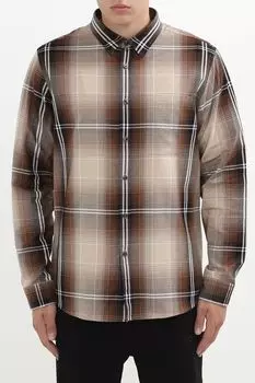 Рубашка хлопковая в клетку с карманами HUGO