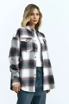 Рубашка хлопковая в клетку с карманами Urban Tiger