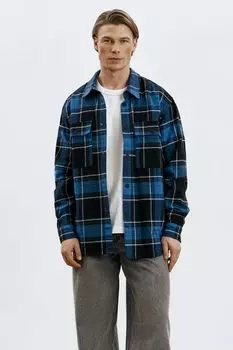 Рубашка хлопковая в клетку с карманами Urban Tiger