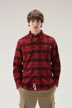 Рубашка хлопковая в клетку с карманами Woolrich