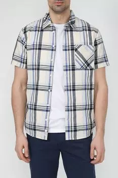 Рубашка хлопковая в клетку с карманом Blend