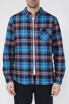 Рубашка хлопковая в клетку с карманом MARCO DI RADI