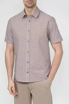 Рубашка хлопковая в мелкую клетку MARCO DI RADI
