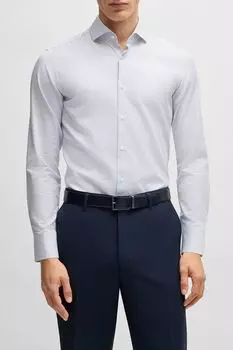 Рубашка хлопковая в мелкую полоску BOSS