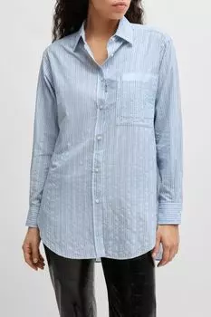 Рубашка хлопковая в полоску BOSS