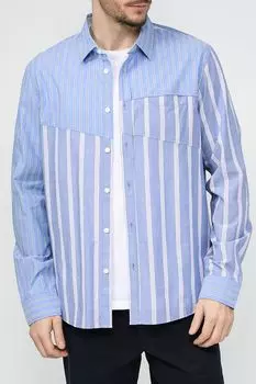 Рубашка хлопковая в полоску Desigual