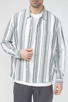 Рубашка хлопковая в полоску Marc O'Polo Denim