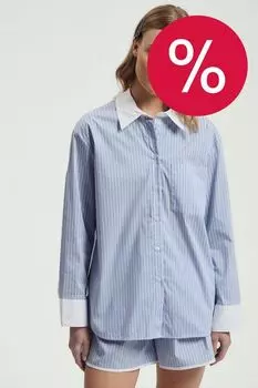 Рубашка хлопковая в полоску Nume
