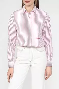 Рубашка хлопковая в полоску Pinko