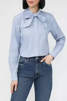 Рубашка хлопковая в полоску с бантом OVS