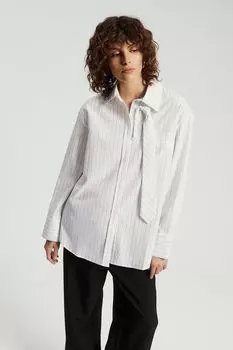 Рубашка хлопковая в полоску с галстуком Nume