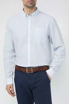 Рубашка из хлопка и льна с карманом Casual Friday