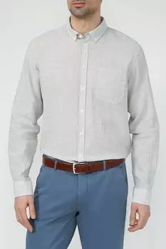 Рубашка из хлопка и льна с карманом Casual Friday