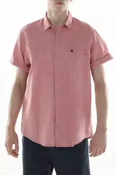 Рубашка из хлопка и льна с коротким рукавом LERROS