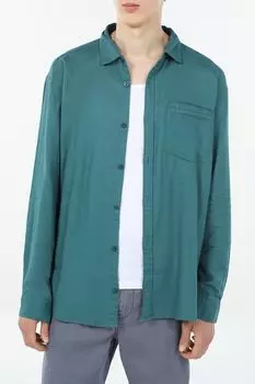 Рубашка из хлопка и льна с карманом s.Oliver