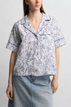 Рубашка из хлопка и льна с принтом PEPE JEANS