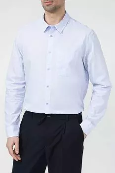 Рубашка из хлопка и льна в полоску MARCO DI RADI