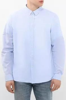 Рубашка из хлопка и льна в полоску Oulyss