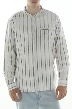 Рубашка из хлопка и льна в полоску s.Oliver