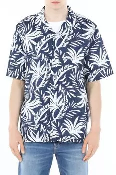 Рубашка из хлопка с коротким рукавом с принтом Piombo