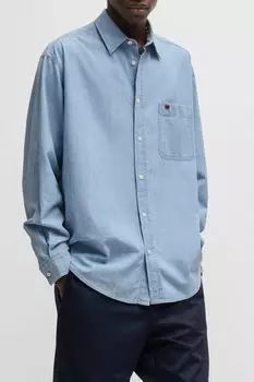 Рубашка из хлопкового шамбре HUGO