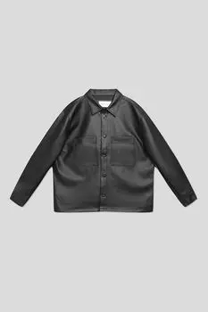 Рубашка из искусственной кожи с карманами Calvin Klein Jeans