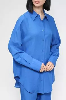 Рубашка из смеси вискозы и льна SHADE