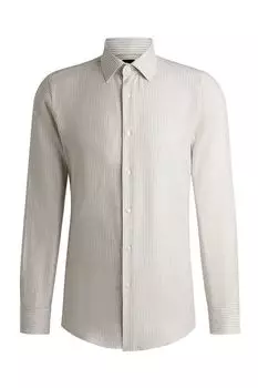 Рубашка из смесового льна BOSS