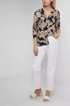 Рубашка из вискозы с принтом Esprit Collection