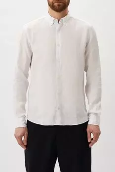 Рубашка льняная прямого кроя BOSS